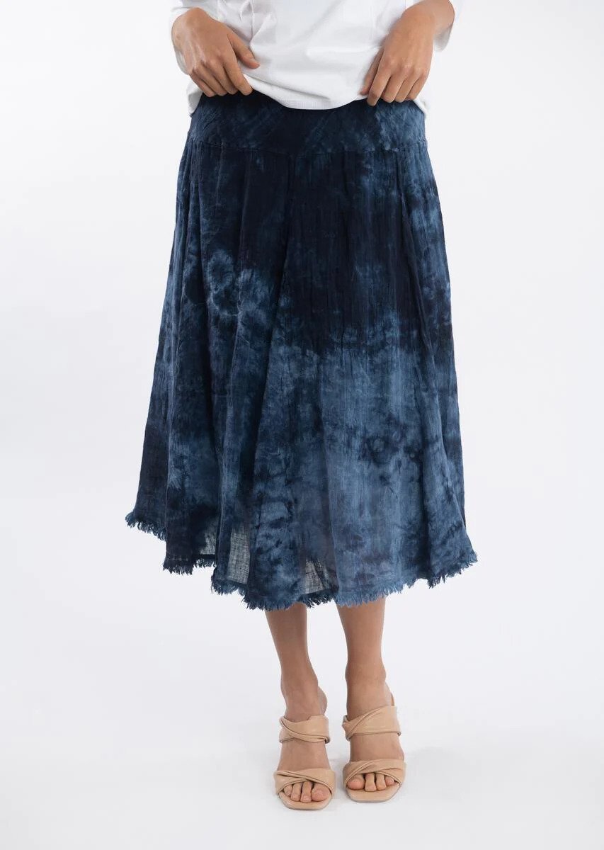 Isabella Linen Gauze Skirt Front.