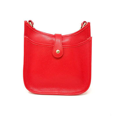 Leather Messenger Bag Red Front