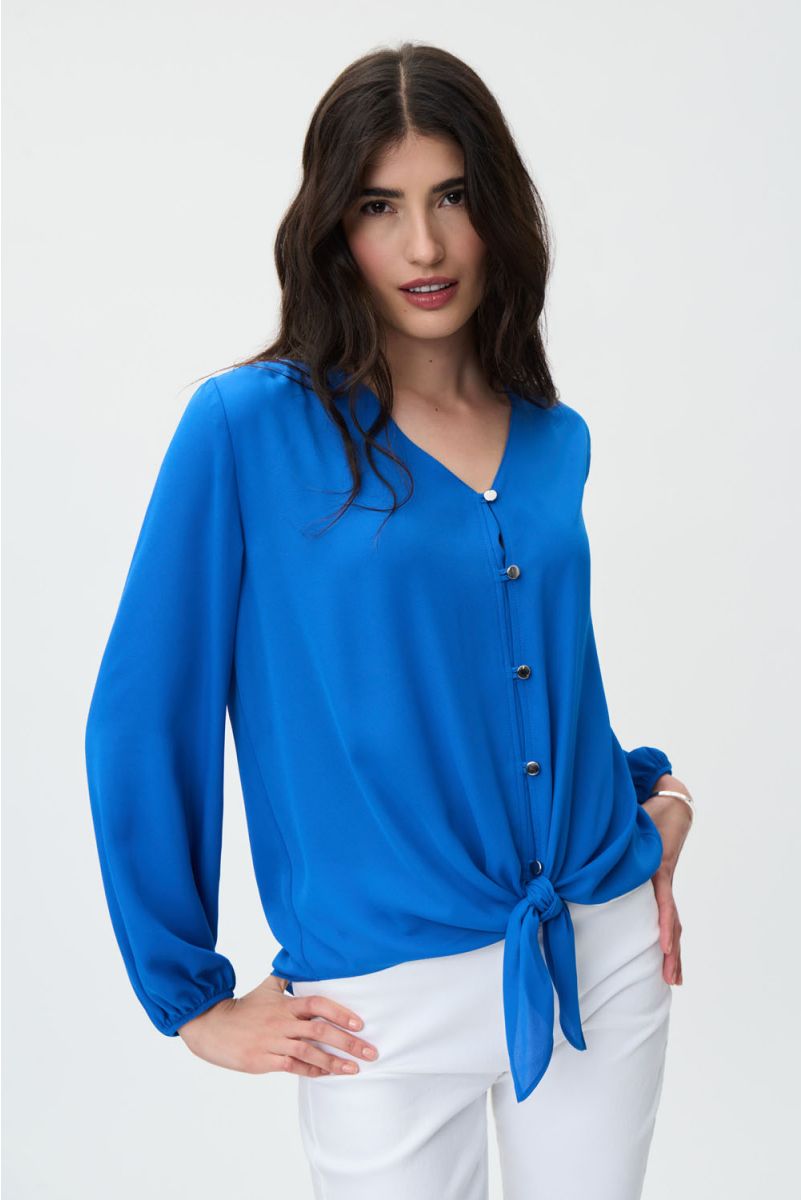 Joseph Ribkoff Blue Oasis Top Style 231144 Front.