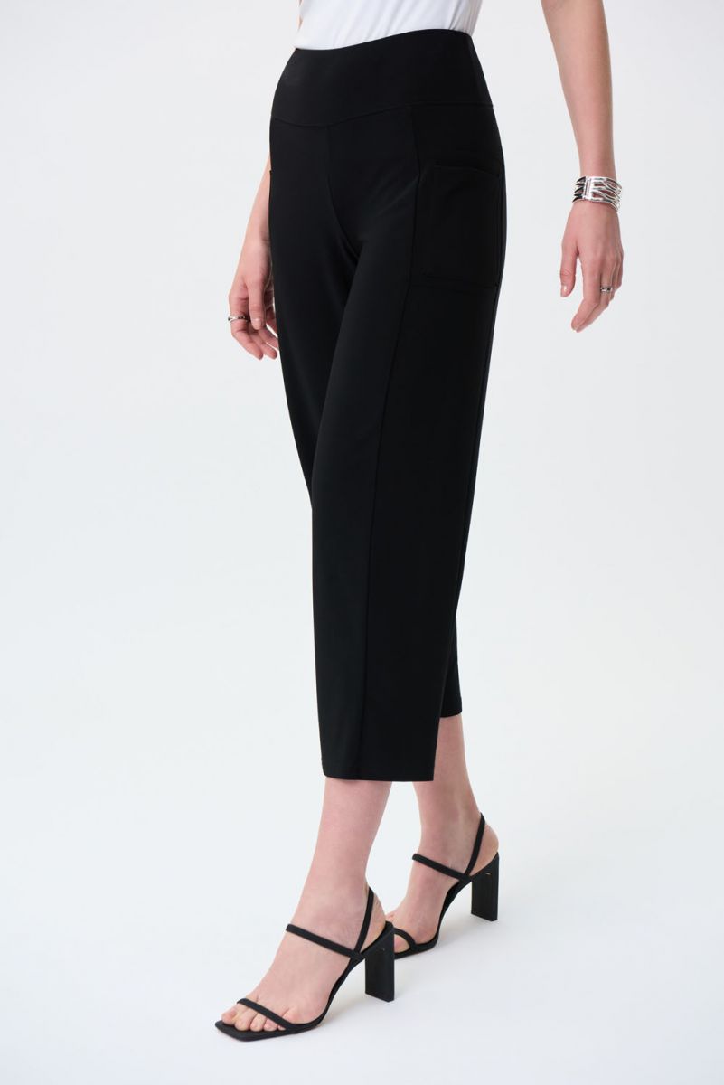 High Rise Wide Leg Capris Style 231066 Village Vogue