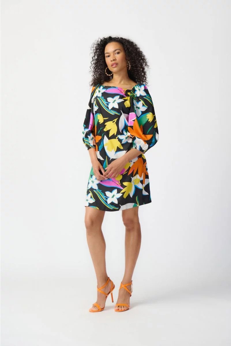 241251-Floral-Print-Satin-Dress-Pose-Full-Front
