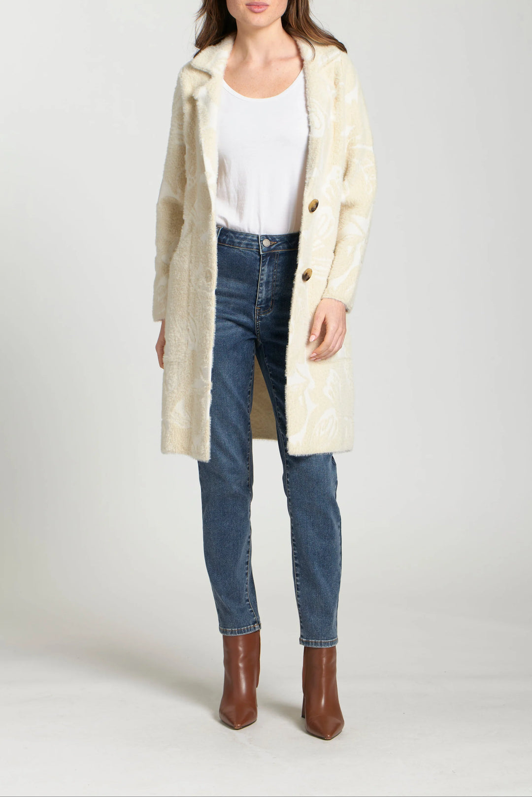 APNY Neutral Cozy Long Cardigan Coat 2