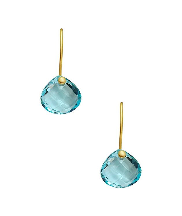 Blue Topaz Teardrop Earrings