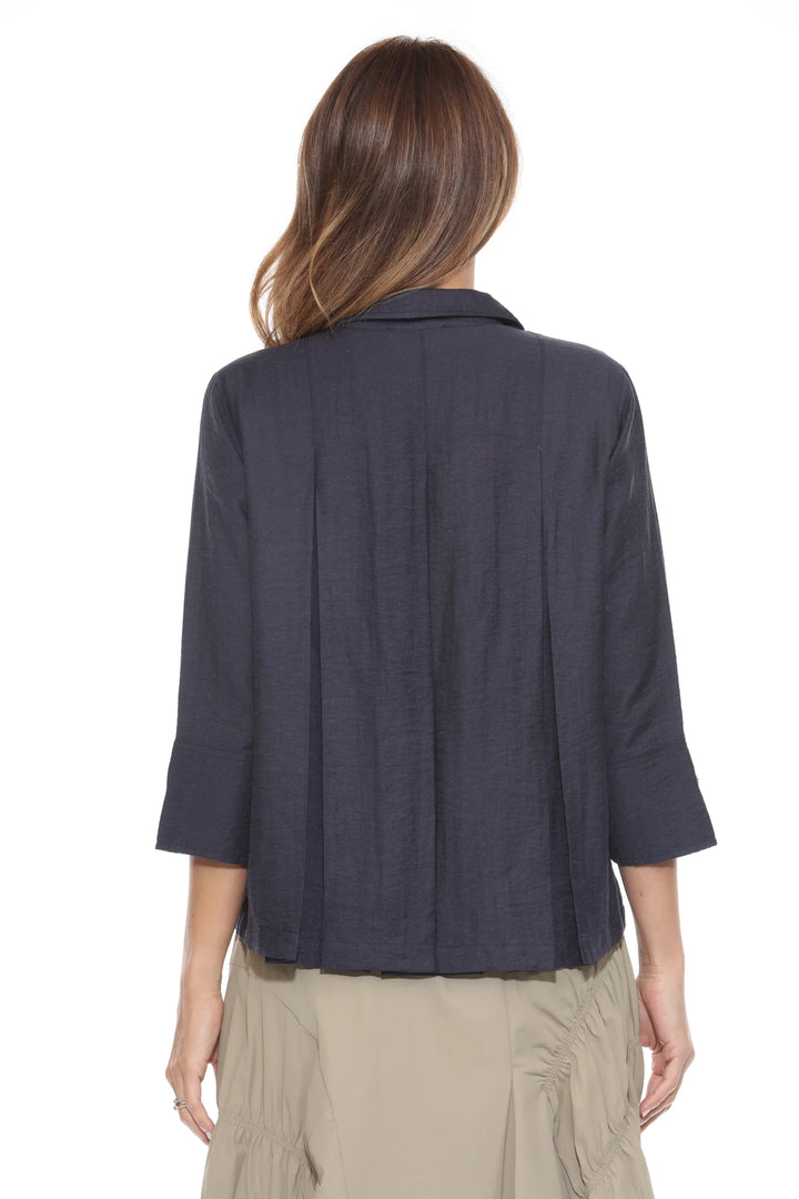Linen Blend Collared Blouse 4