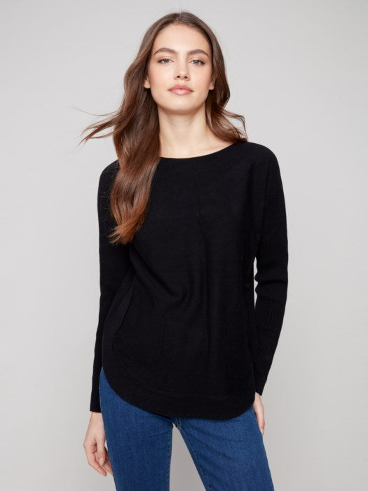 Charlie B Knit Sweater with Lace-up-Cuffs 3