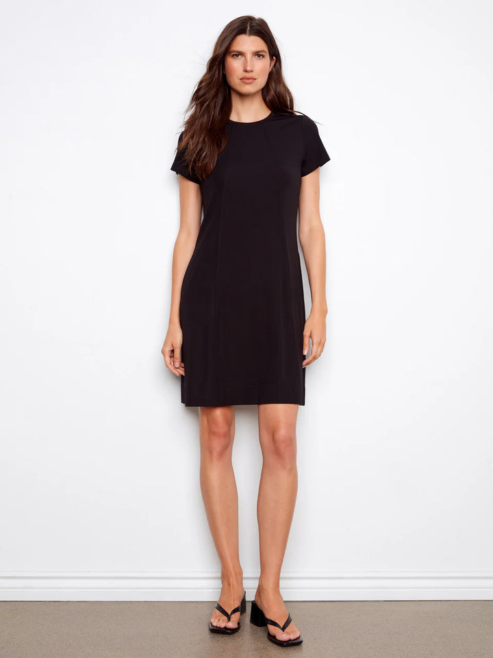Charlie B Knee-Length Short-Sleeve Dress - Black 1