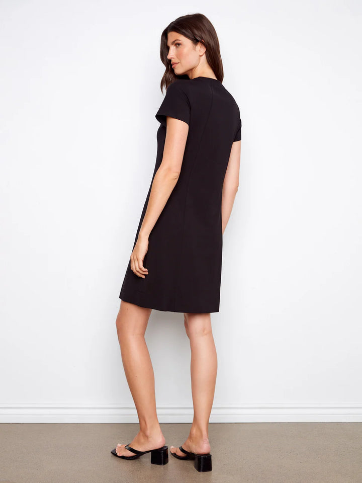 Charlie B Knee-Length Short-Sleeve Dress - Black 5