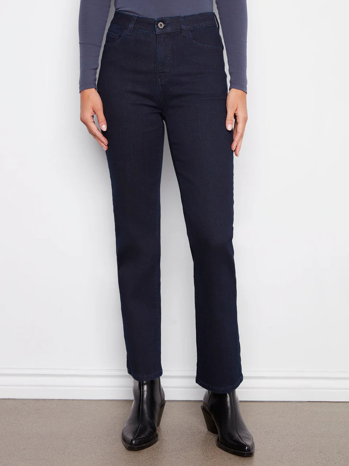 Charlie B Straight Leg Jeans - Blue Black 3