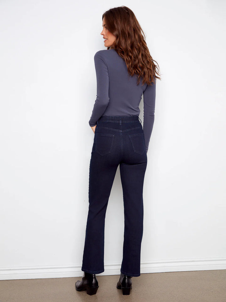 Charlie B Straight Leg Jeans - Blue Black 5