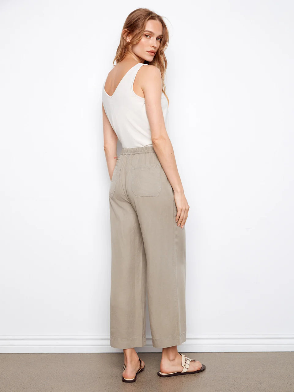 Charlie B Tencel Wide Leg Jogger Pants - Sage 5