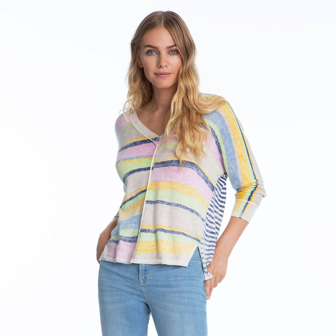 EL 56984 Stripe Sweater Front