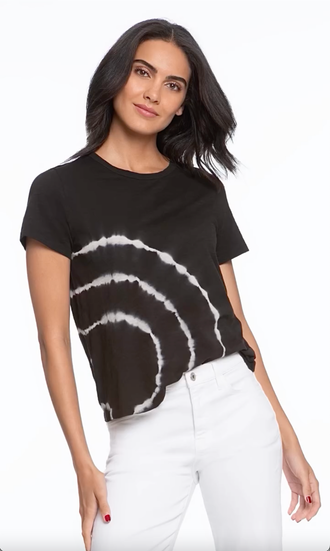 Elliott Lauren Sonar Circular Tie Dye Tee Black 1