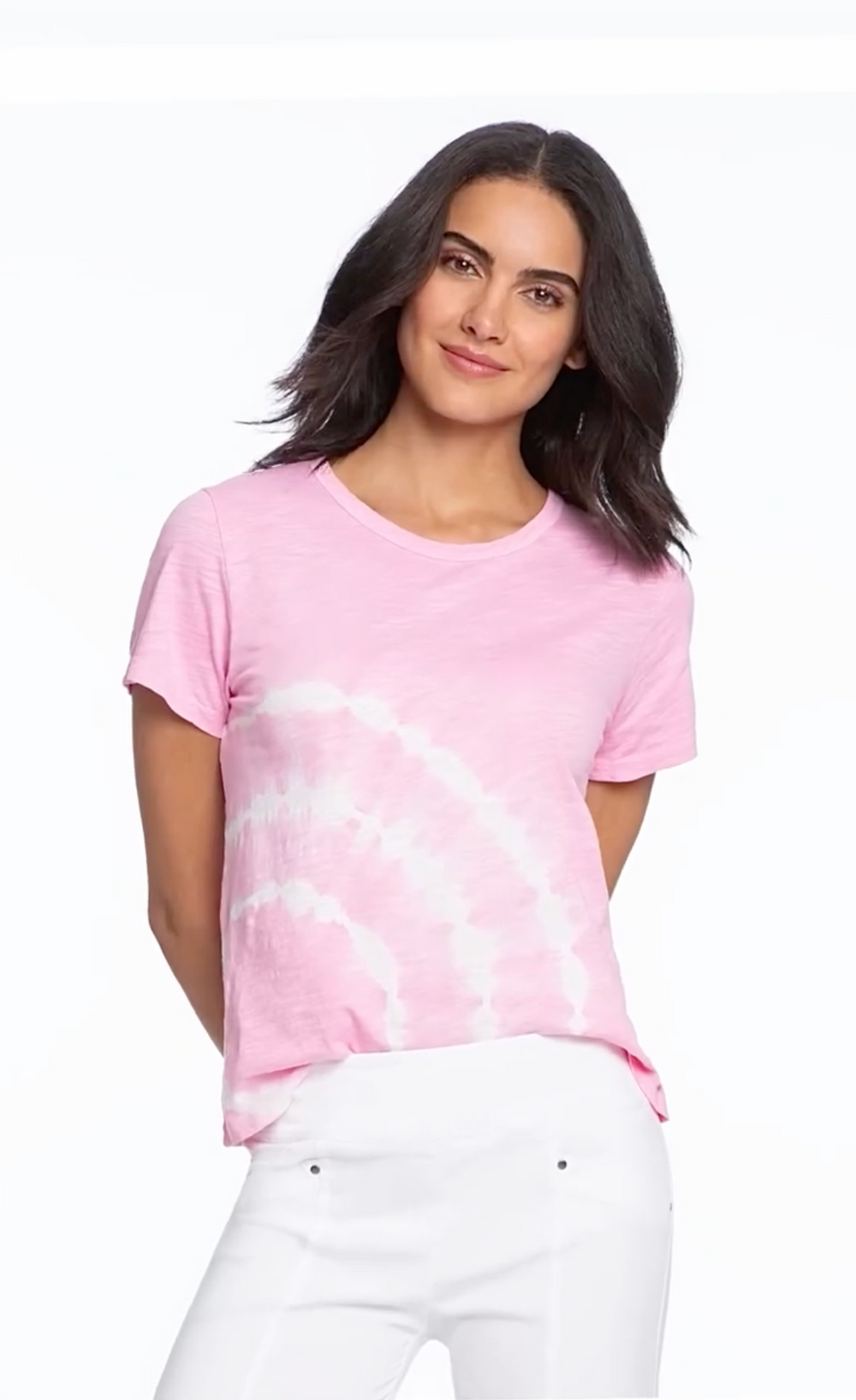 Elliott Lauren Sonar Circular Tie Dye Tee Pink 1