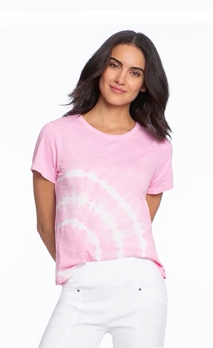 Elliott Lauren Sonar Circular Tie Dye Tee Pink 1