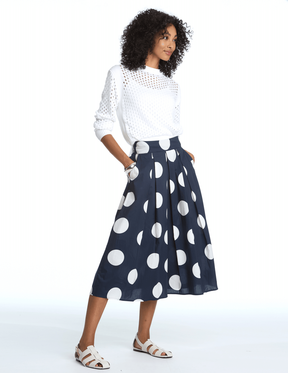 Elliott Lauren Dot Com Pleated Skirt 2