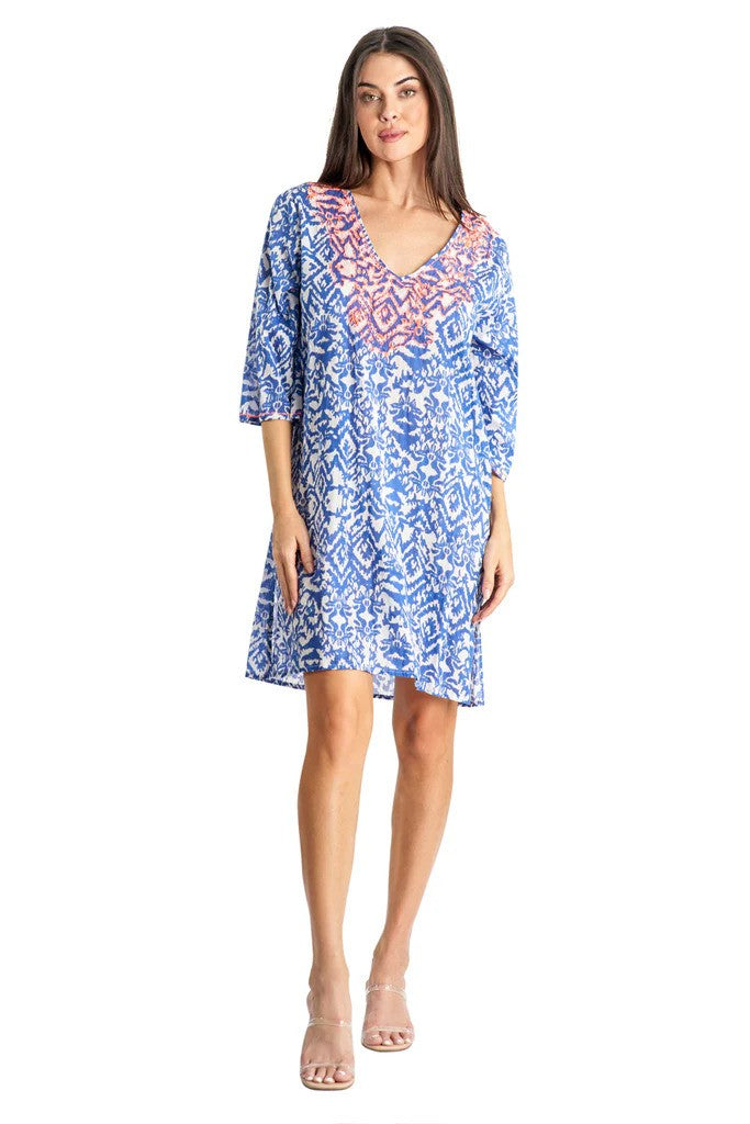 Embroidered Print Tunic Front