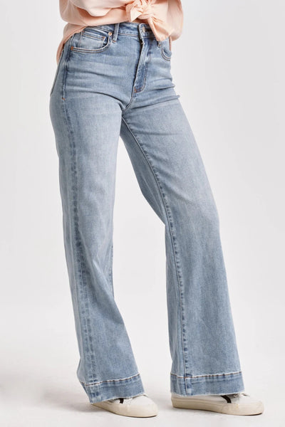 Fiona Mid Rise Wide Leg Jeans Montilla Side