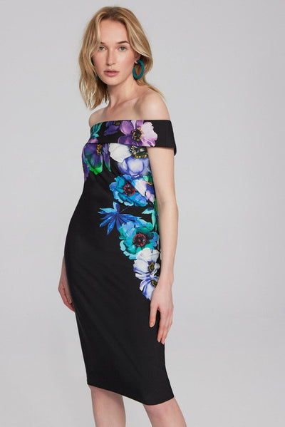 Floral Print Drop Shoulder Dress Style 241775 Side.