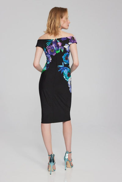 Floral Print Drop Shoulder Dress Style 241775 Back.