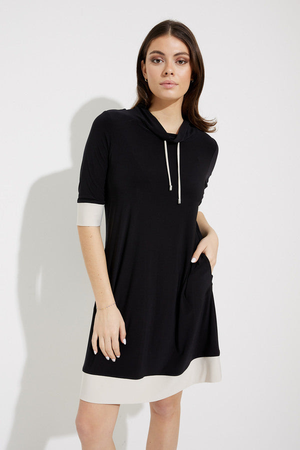 Hooded Sweater Dress Style 232093 Front.