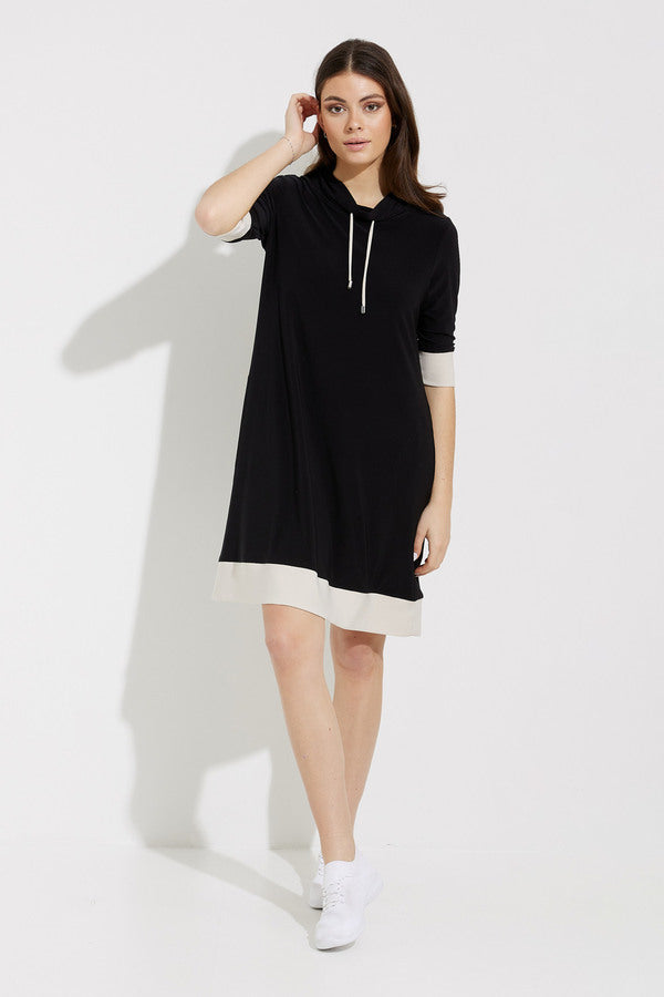 Hooded Sweater Dress Style 232093 Front Full.