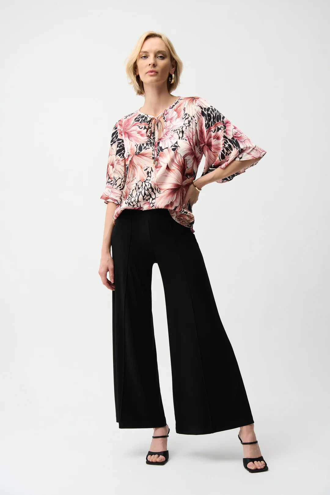 Joseph Ribkoff Pull-On Wide Leg Pants Style 251017 Black 2