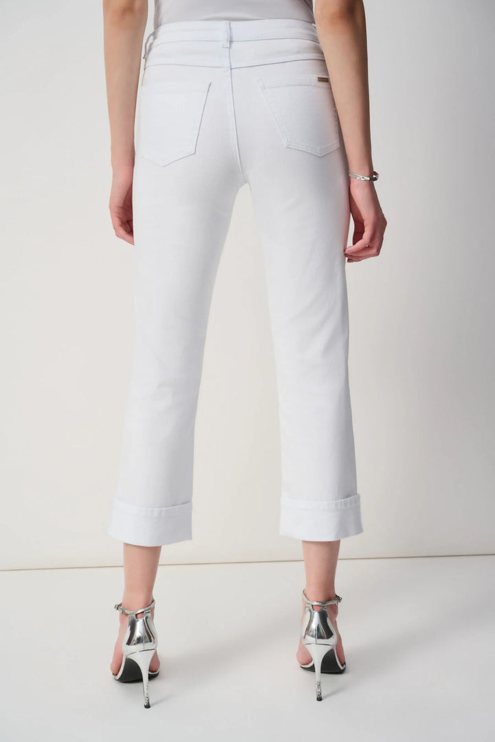 Joseph Ribkoff Turned Embellished Hem Slim Fit Cropped Jeans Style 251960 5