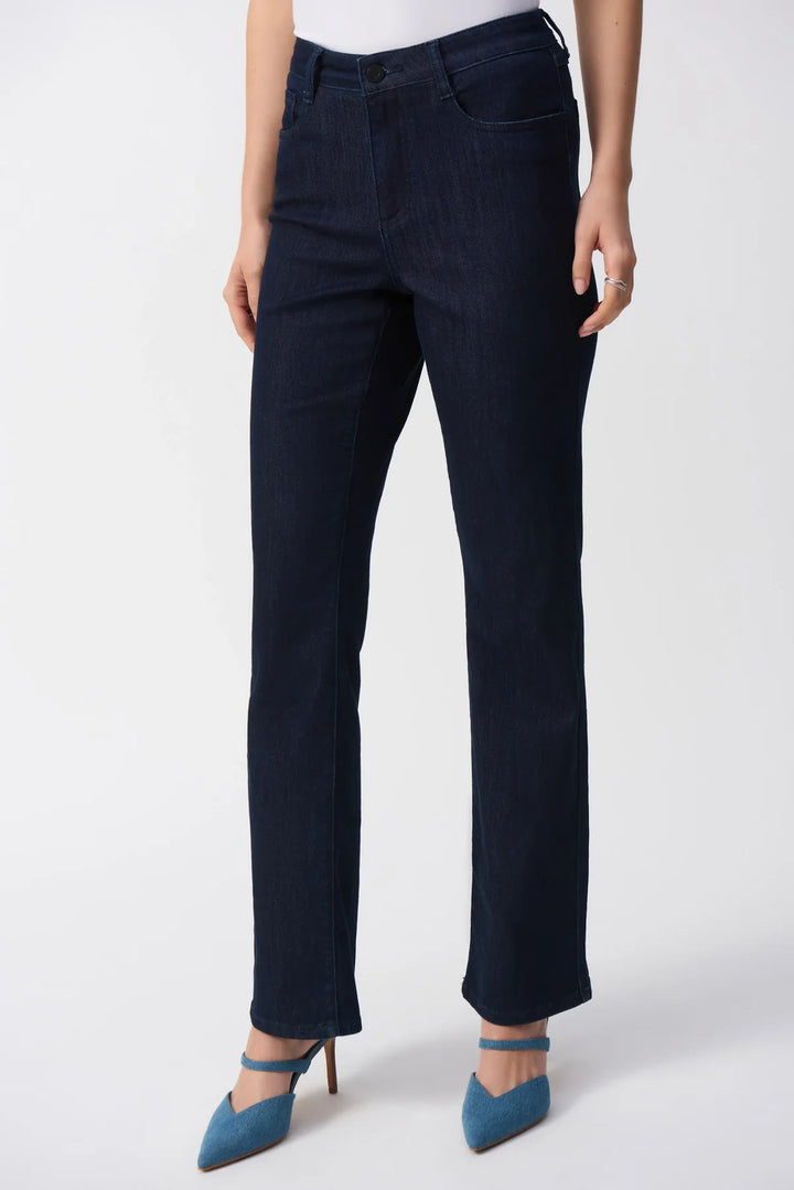 Dark Blue Denim Classic Bootcut Stretch Jeans 251967 3