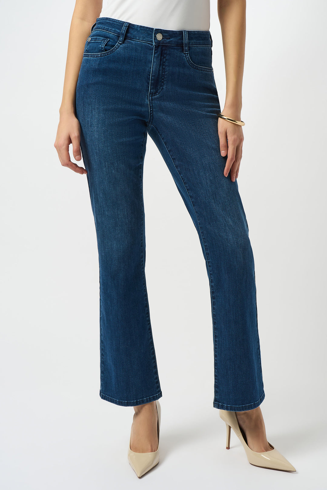 Joseph Ribkoff Medium Blue Denim Classic Bootcut Stretch Jeans 251967 - Brooke 1