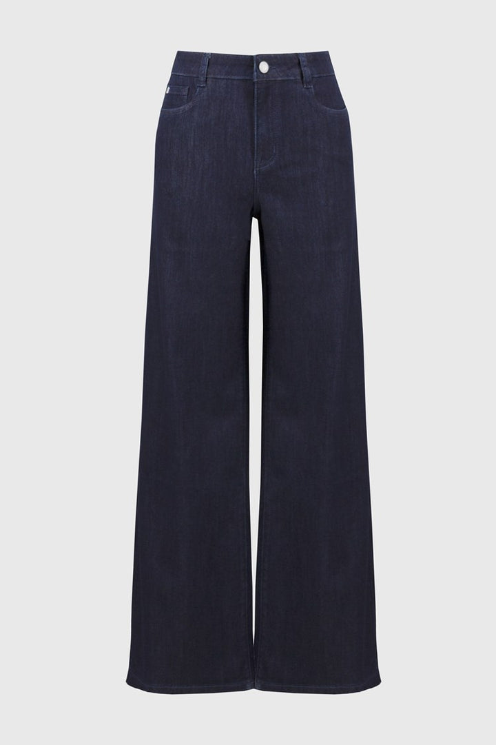 Joseph Ribkoff The Goldie Classic Wide-Leg Stretch Denim Jeans Dark 5