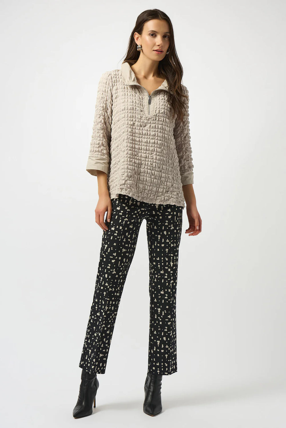 Joseph Ribkoff Bubble Jacquard A-Line Top Style 253070 2