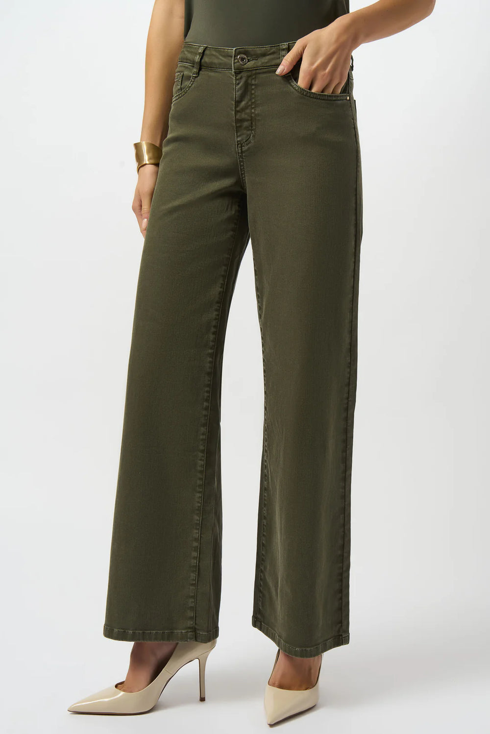 Joseph Ribkoff Classic Wide-Leg Stretch Denim Jeans Style 253950 2