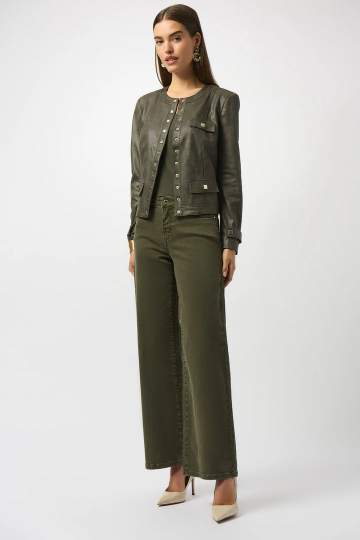 Joseph Ribkoff Classic Wide-Leg Stretch Denim Jeans Style 253950 3