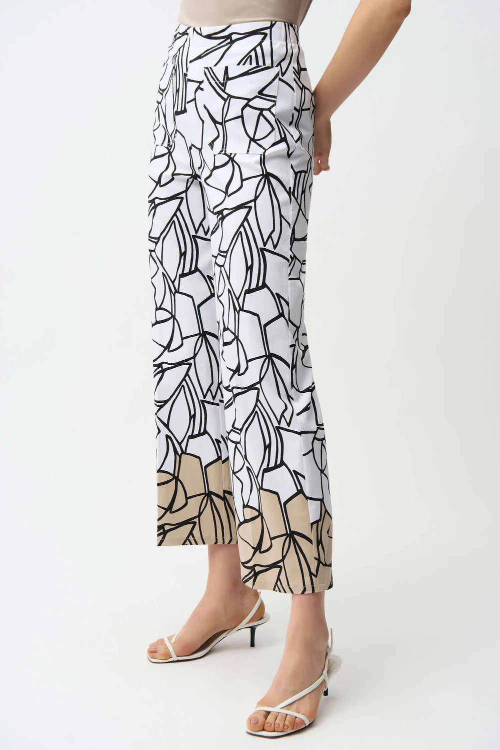 Joseph Ribkoff Millennium Abstract Print Wide Leg Pull-On Pants Style 261026 2