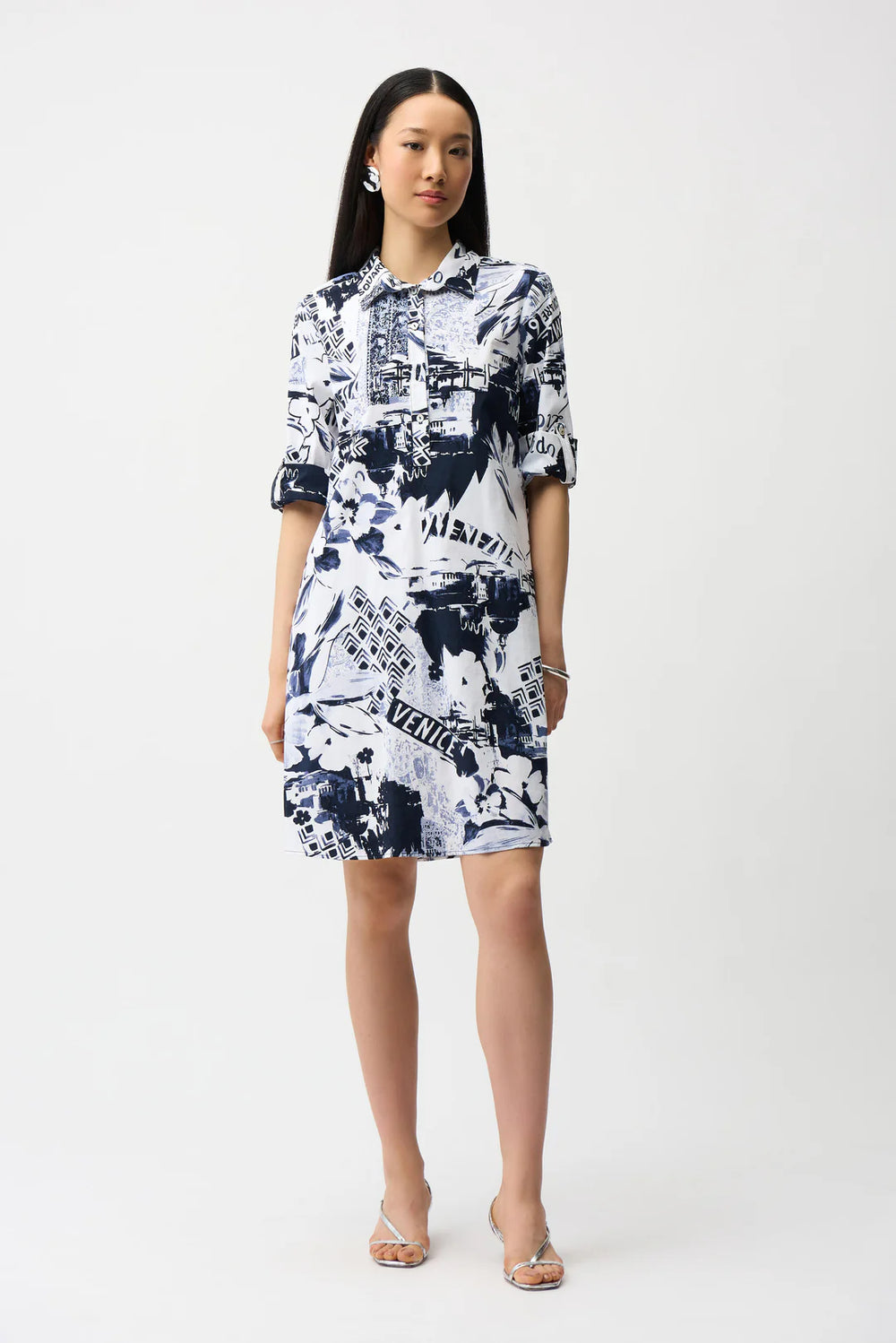 Joseph Ribkoff Conversational Print Shirt Dress Style 261048 2