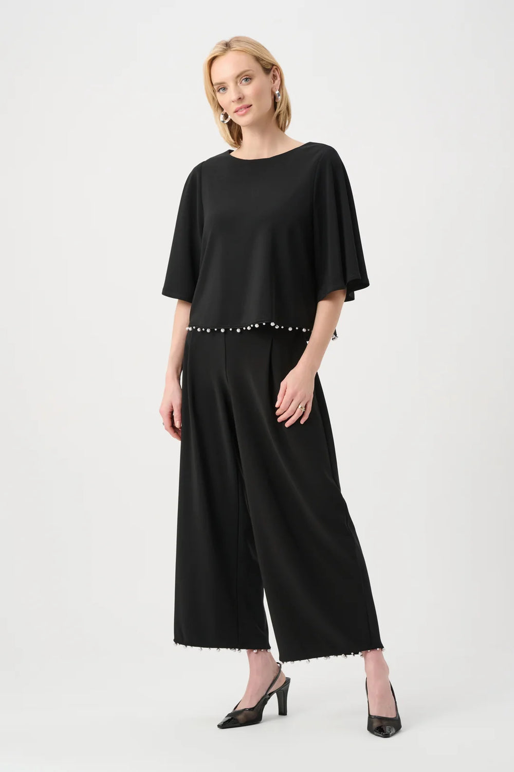Joseph Ribkoff Flared Top With Pearl Detail Style 263116 2