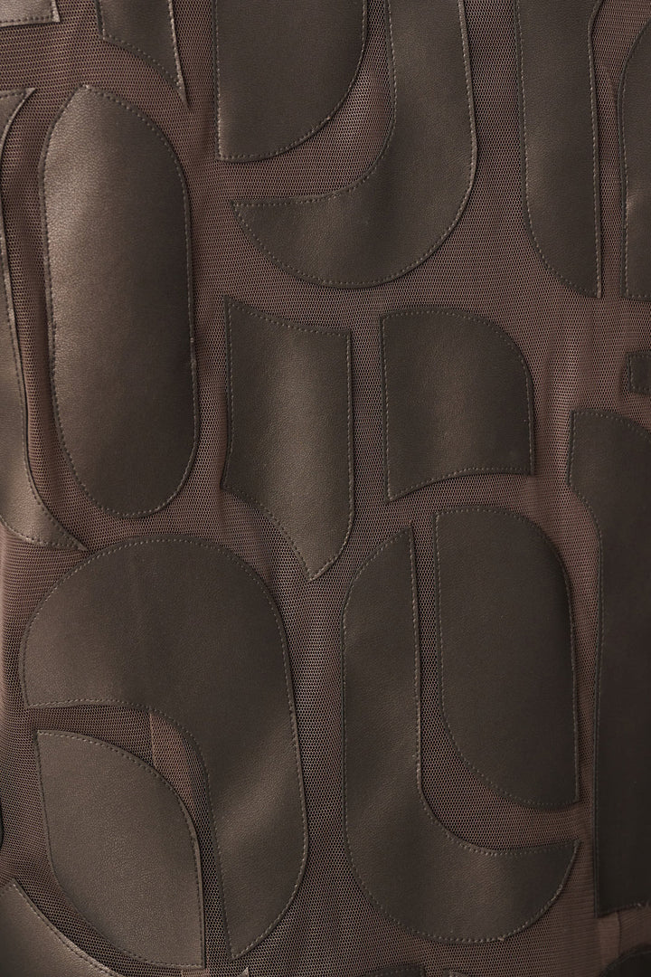 Joseph Ribkoff Leatherette and Mesh Embroidered Jacket Style 263964 4
