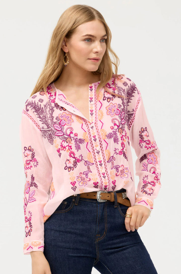 Johnny Was Karol Shirt Romance Rose 3