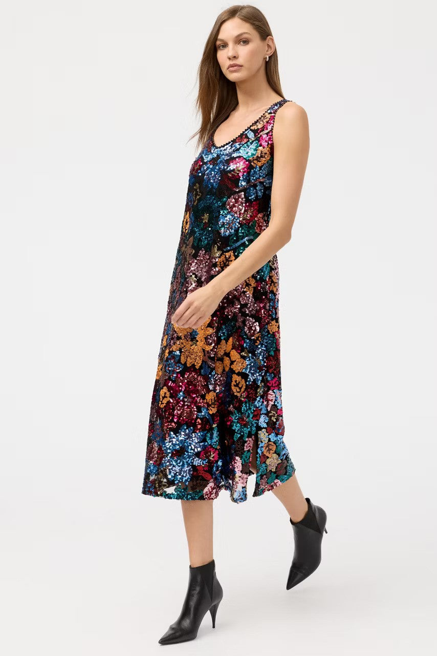 johnny was sequin dress Johnny Was Women's Monika Sequin Dress in Blue, Size 12