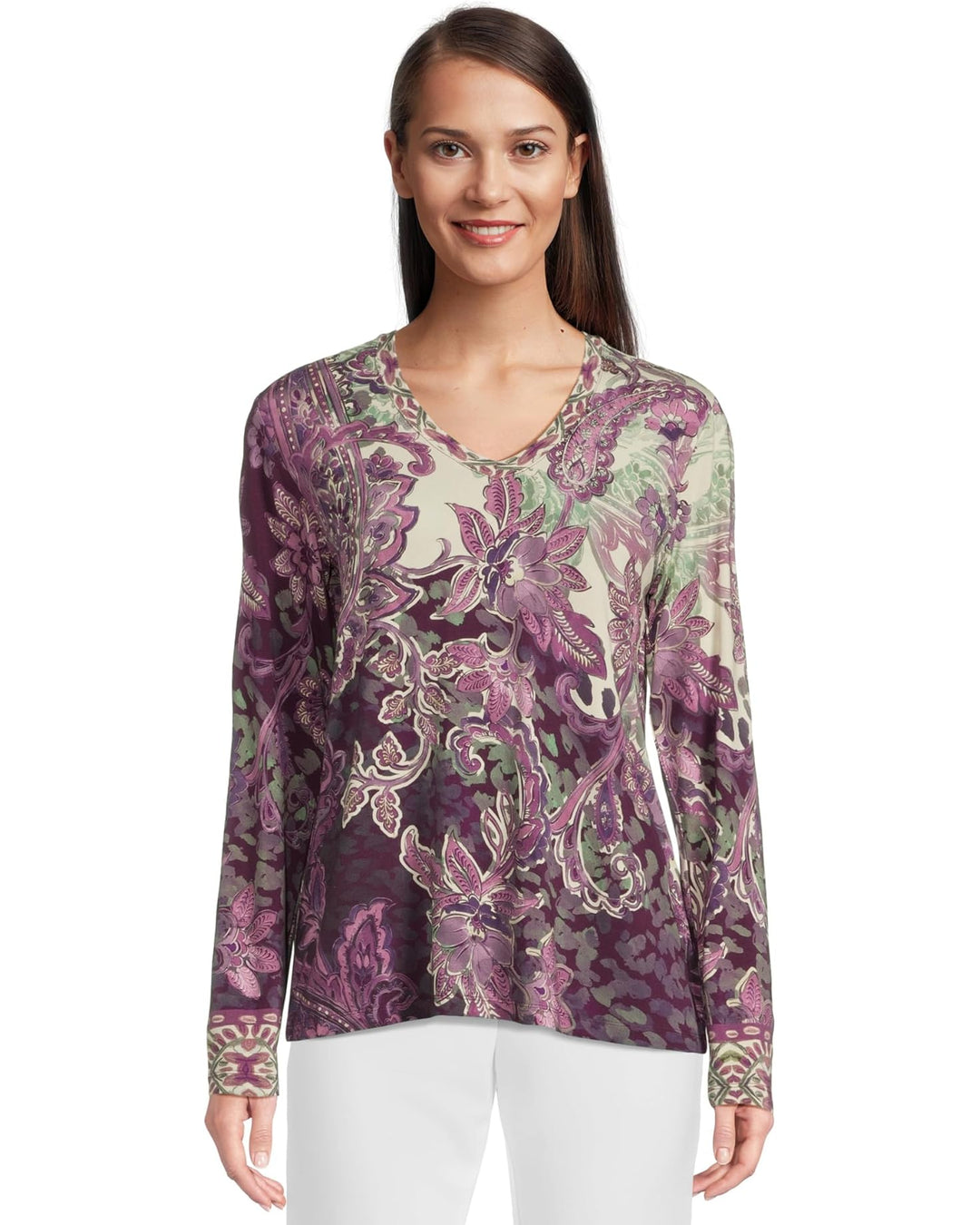 Johnny Was The Janie Favorite V-Neck Tee Anzio 1