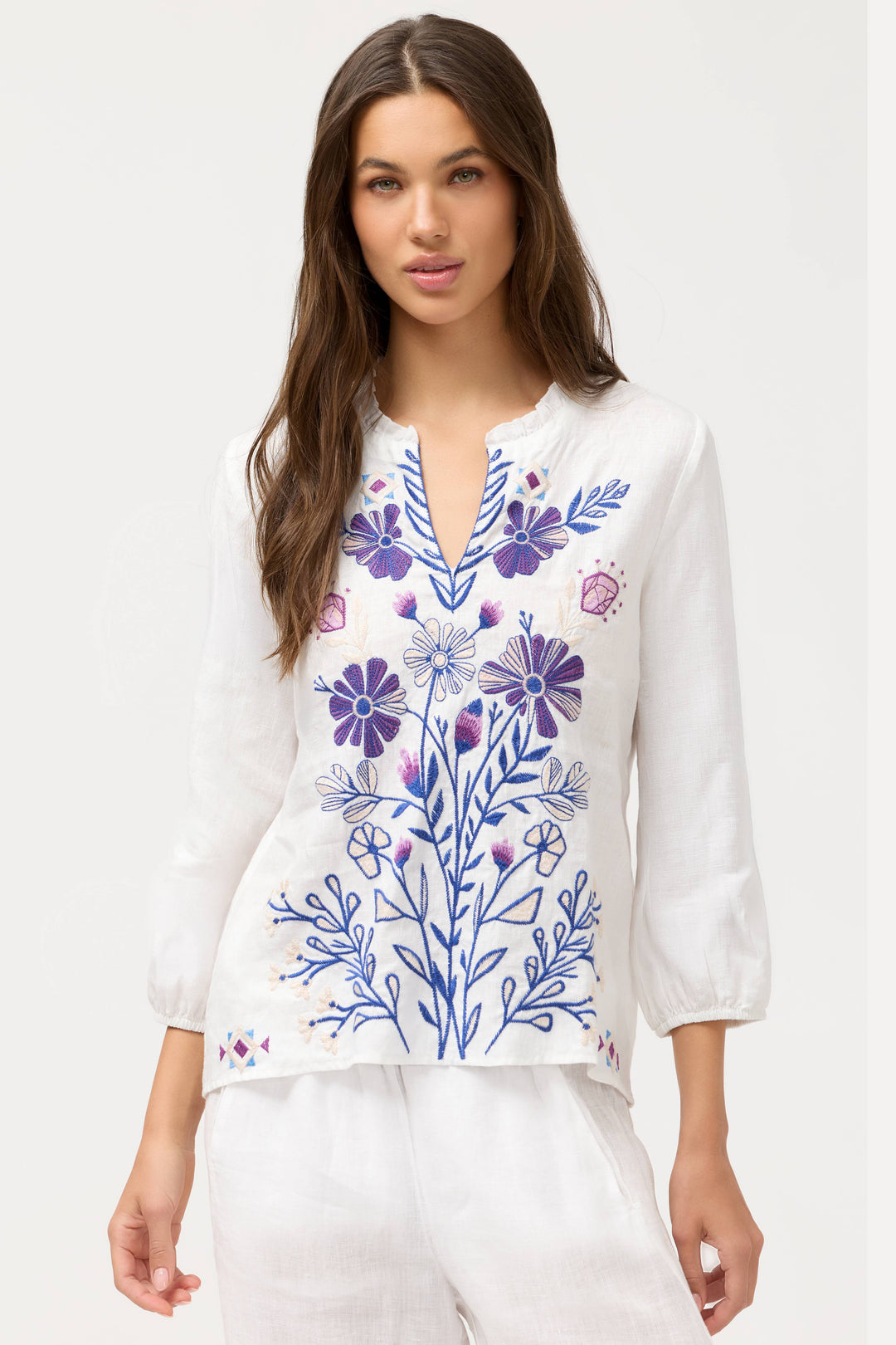 Johnny Was Ruffled Field Blouse - Adina 1