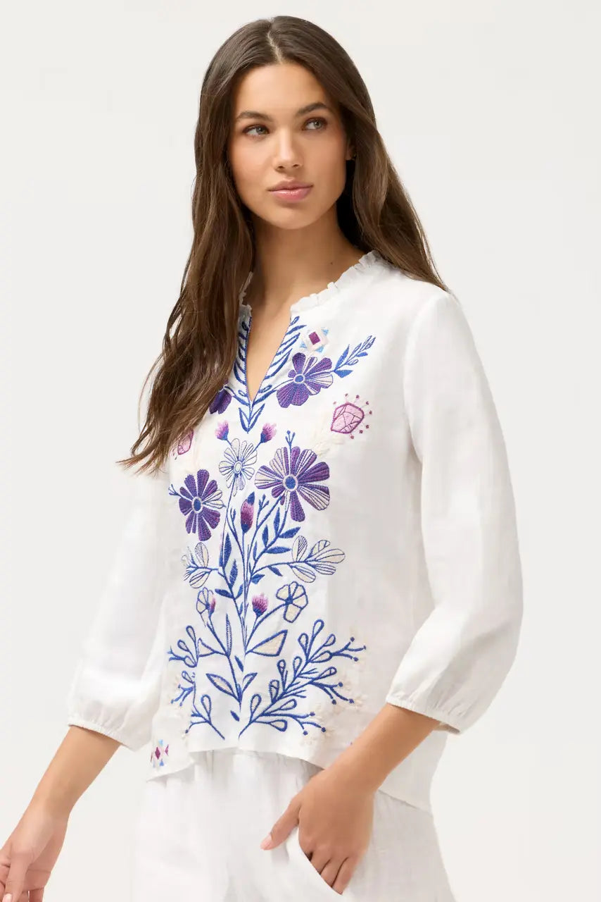 Johnny Was Ruffled Field Blouse - Adina 2