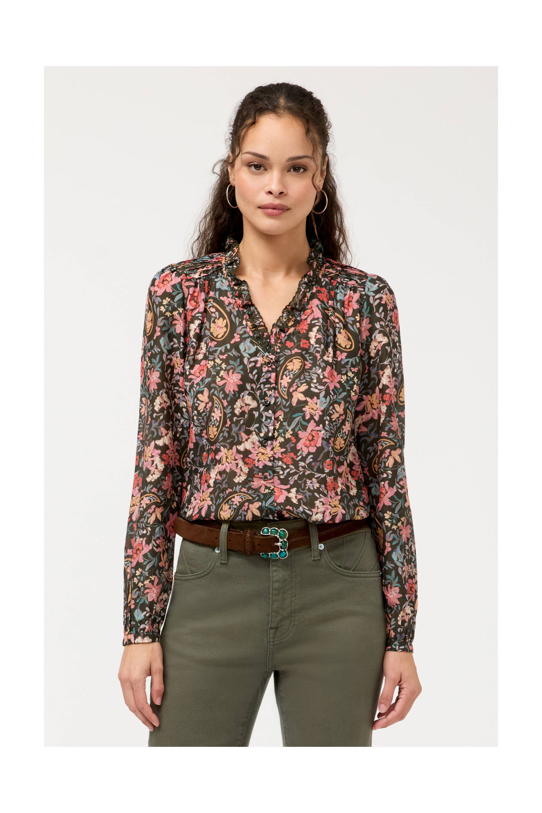 Johnny Was Hanneth Pintuck Blouse English Fields 1