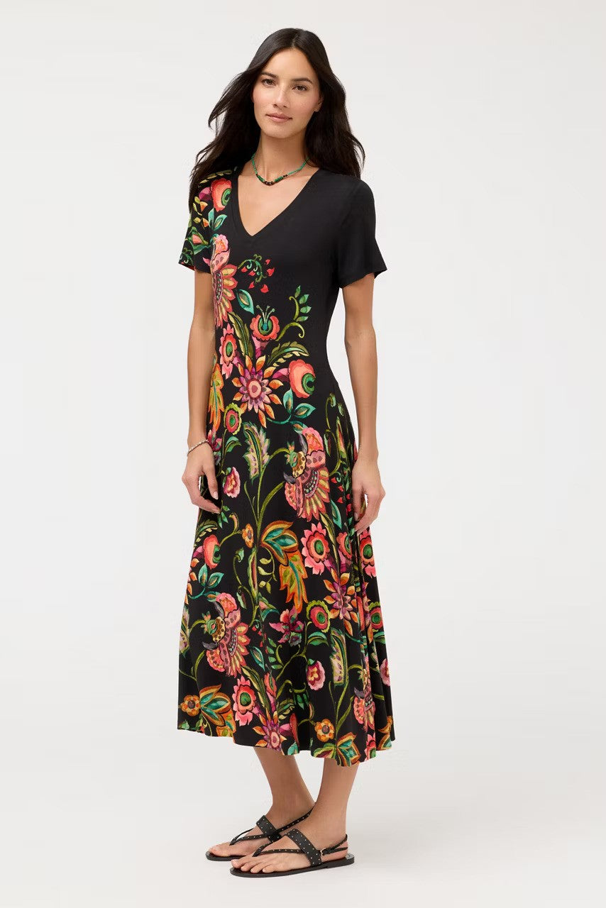 Johnny Was The Janie Favorite Cap Sleeve Dress Valley of the Fleurs 2