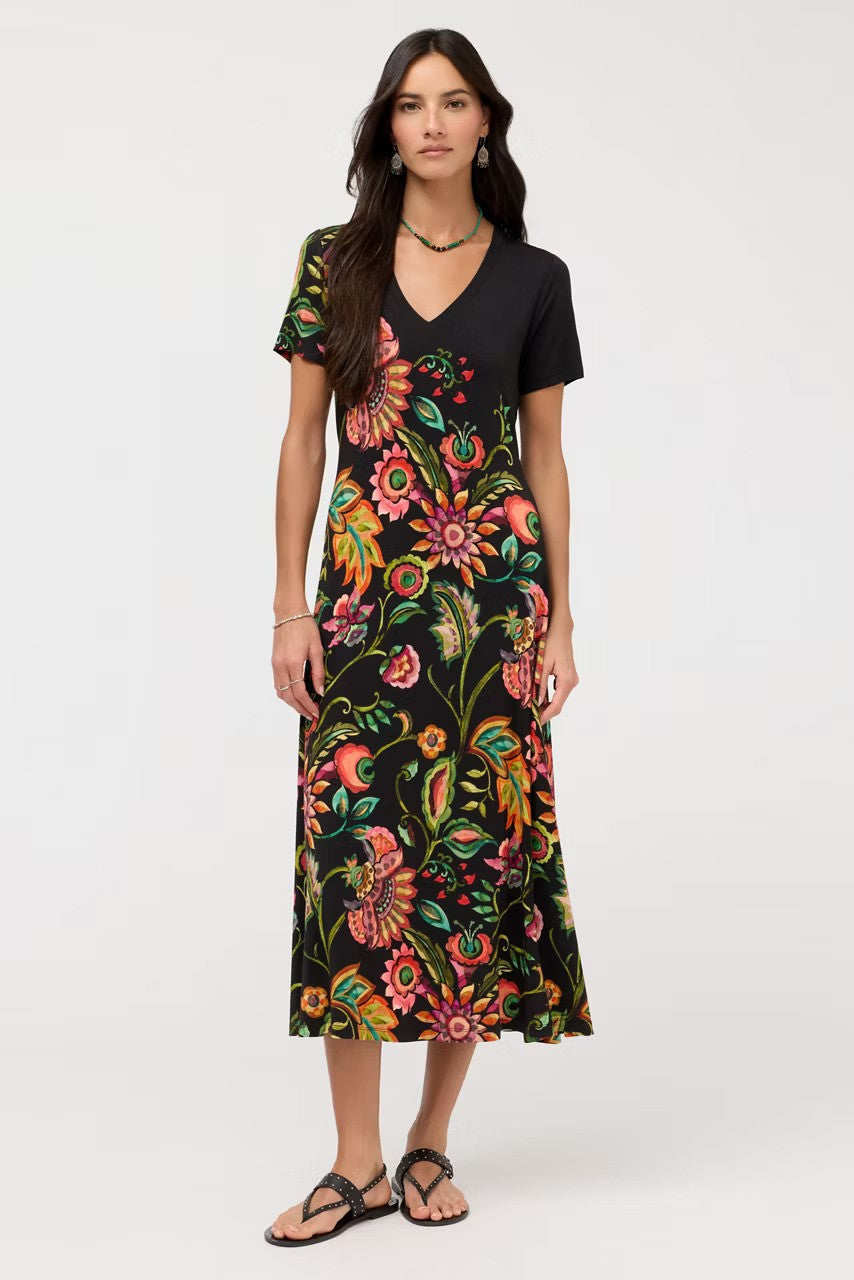 johnny was midi dresses Johnny Was Embroidered Midi Dress