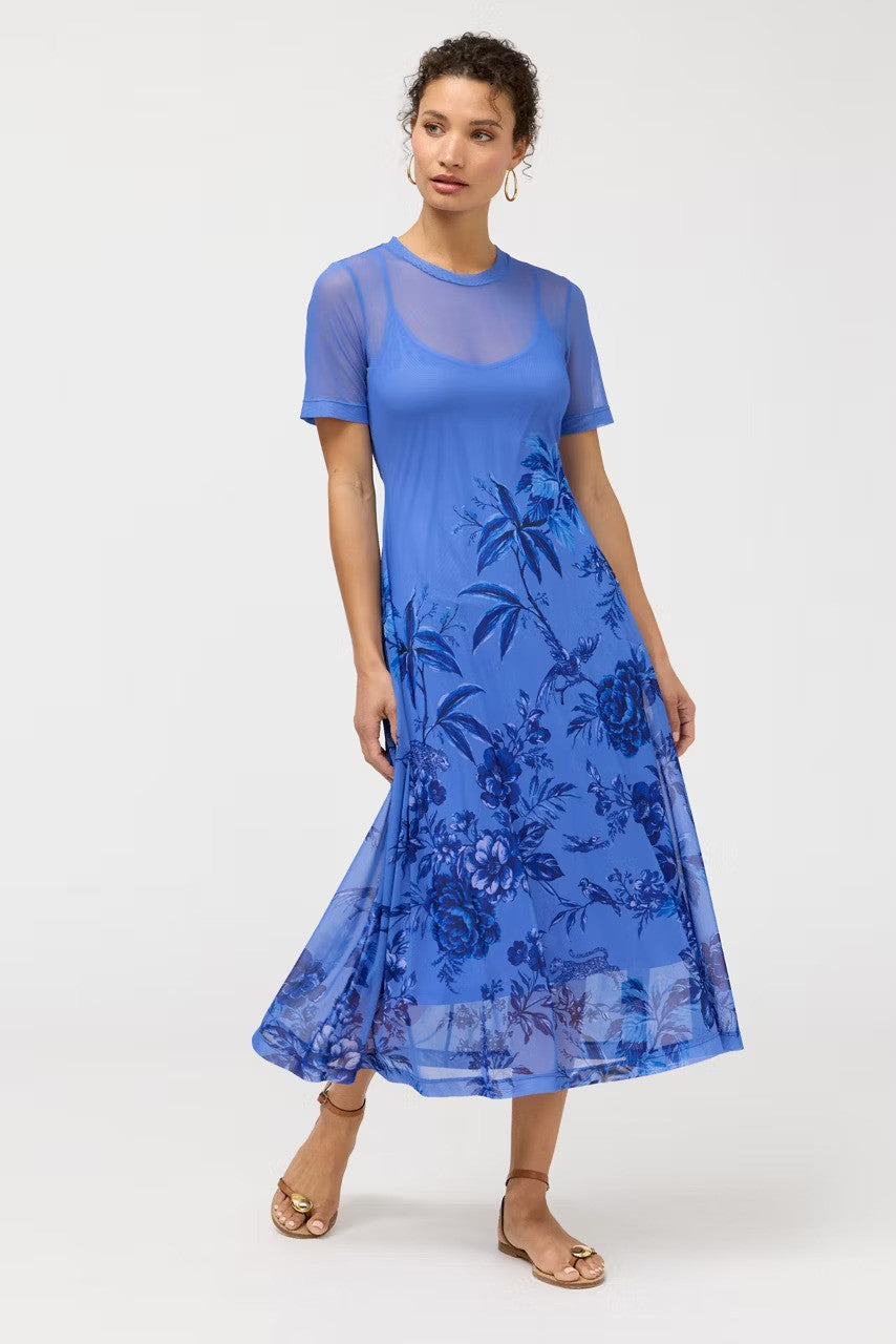 Johnny Was Mesh Tee Dress Yvessa Blue 1