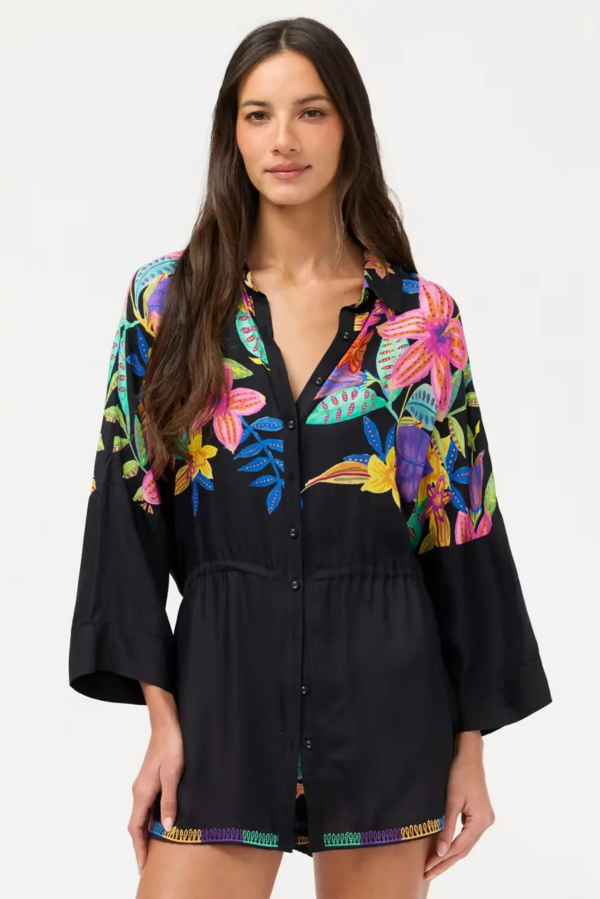 Johnny Was Scabioso Button Down Tunic 1