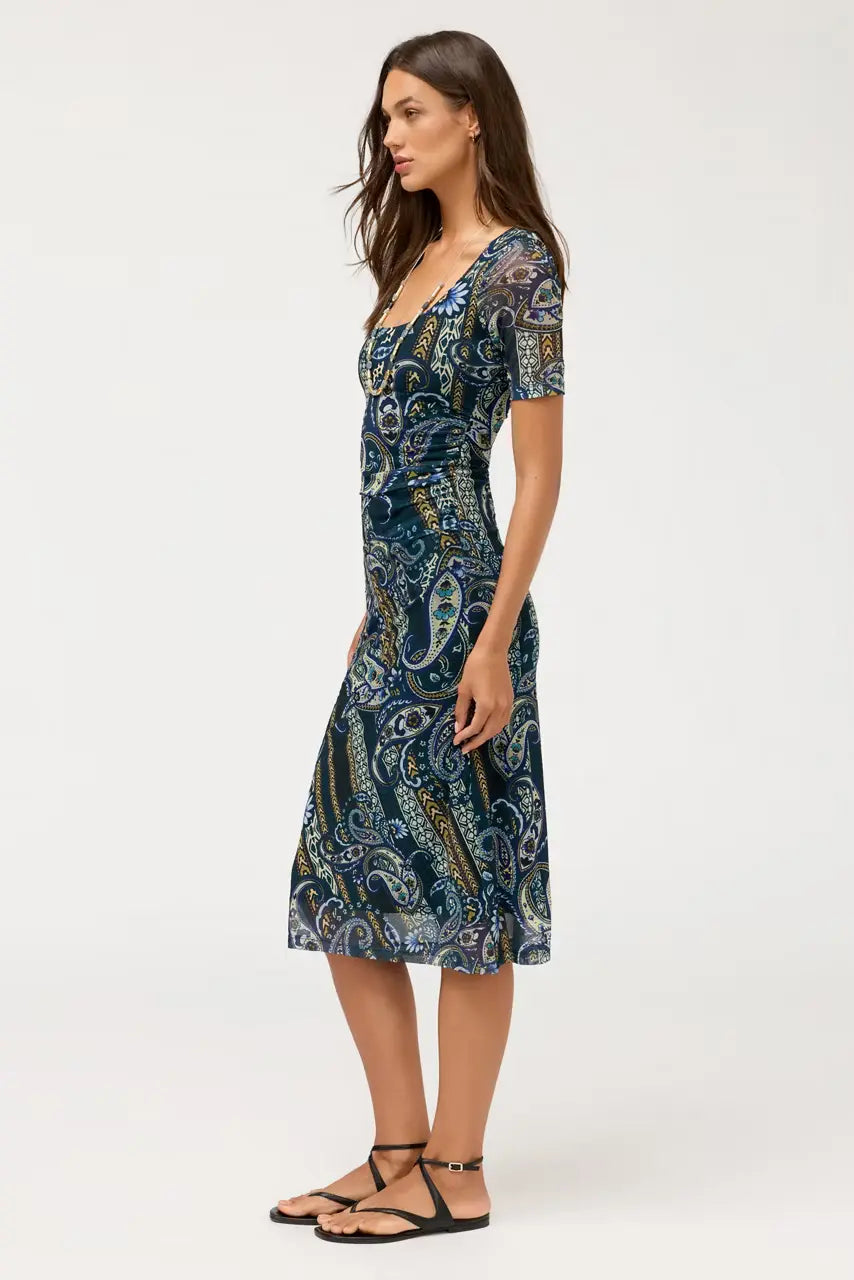 Johnny Was Scoop Neck Ruched Front Dress 2