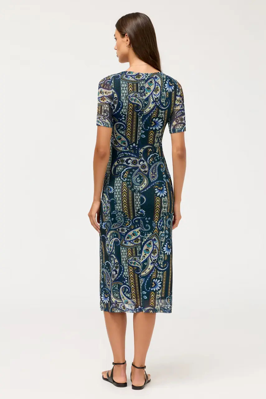 Johnny Was Scoop Neck Ruched Front Dress 3