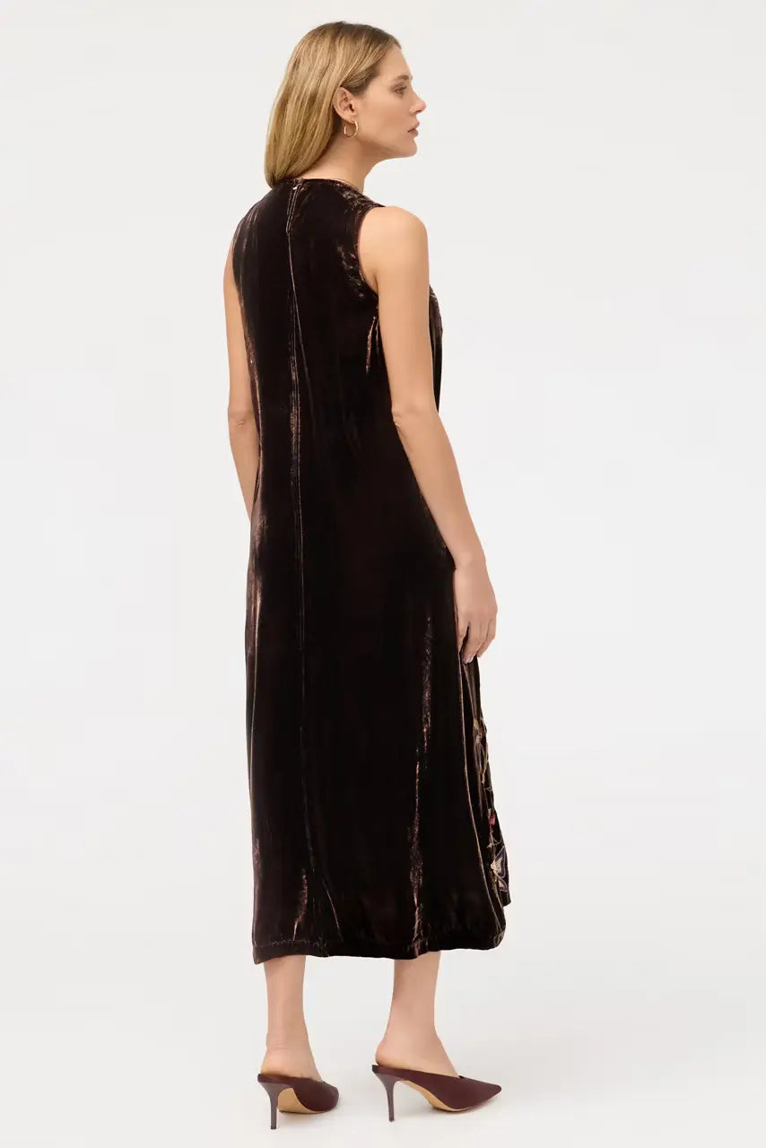 Johnny Was Carmina Velvet V-Neck Tank Dress 4